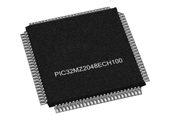 ไมโครคอนโทรลเลอร์ 200MHz MCU PIC32MZ2048ECH100-I/PF ชิปไมโครคอนโทรลเลอร์ 32 บิต 100TQFP