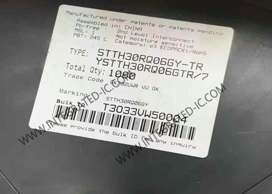 STTH30RQ06GY ชิปวงจรบูรณาการ 600V Ultra Fast Recovery Rectifiers D2PAK-3