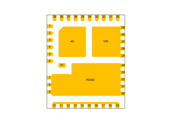 5.5V 60A ตัวแปลงบั๊กซิงโครนัส IC 1.25MHz CSD95481RWJ กระแสสูง