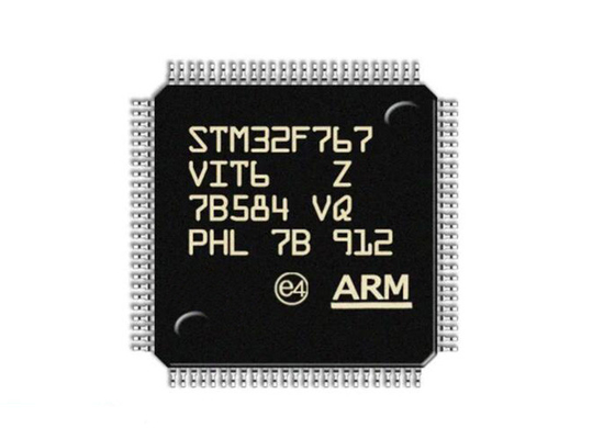 ประสิทธิภาพสูง STM32F767VIT6 2Mbytes ไมโครคอนโทรลเลอร์ IC LQFP100 Single Core