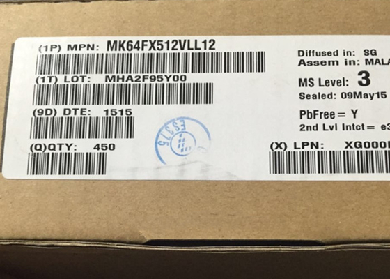 ชิปวงจรรวม 32BIT MK64FX512VLL12 ไมโครคอนโทรลเลอร์ ARM Cortex-M4 120MHz