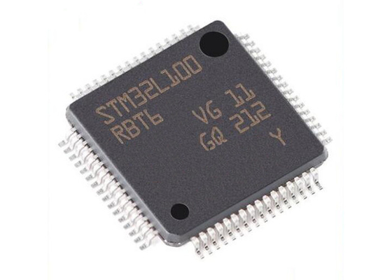 ชิปวงจรรวม 32MHz STM32L100RBT6 ไมโครคอนโทรลเลอร์แกนเดี่ยว IC 64LQFP