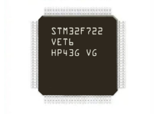 32BIT Single Core STM32F722VET6 512KB ไมโครคอนโทรลเลอร์ IC LQFP100 ประสิทธิภาพสูง