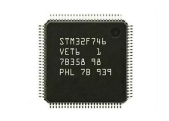 512KB FLASH ไมโครคอนโทรลเลอร์ IC STM32F746VET6 216MHz Arm Cortex M7 MCU 100LQFP