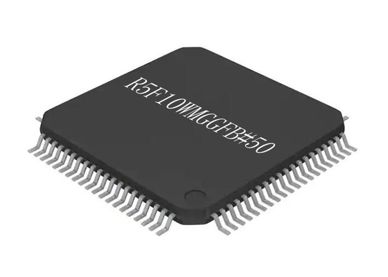 ชิป IC 24MHz R5F10WMGGFB#50 ชิปไมโครคอนโทรลเลอร์ 16 บิต LQFP80 แฟลช 128KB