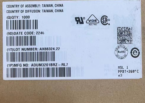 ชิปวงจรรวม ADUM3201BRZ Digital Isolators 8SOIC Dual Channel 10Mbps