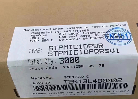ชิปวงจรรวม STPMIC1DPQR Buck SMPS Converters 44WFQFN การจัดการพลังงาน