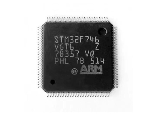 Single Core STM32F746VGT6 ไมโครคอนโทรลเลอร์ MCU 100LQFP 216MHz ชิปไมโครคอนโทรลเลอร์