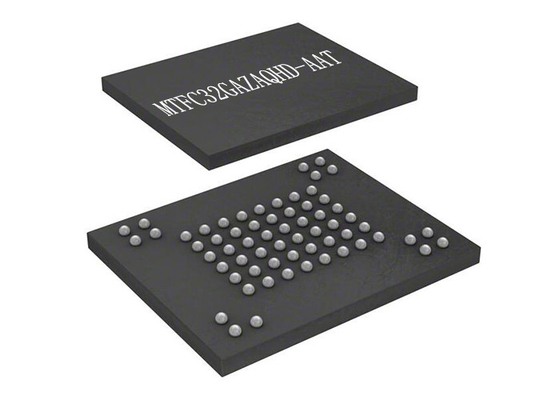 200MHz MTFC32GAZAQHD-AAT FLASH NAND ชิปหน่วยความจำ 153VFBGA ชิปวงจรรวม