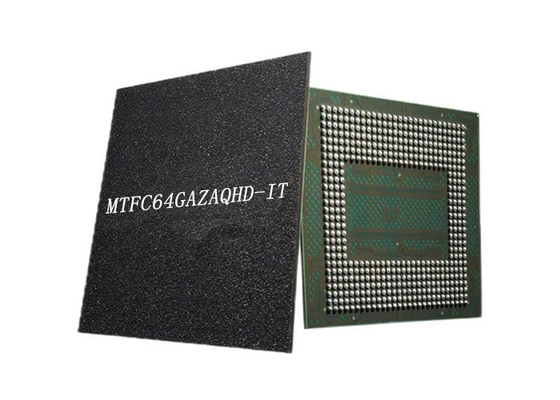 ชิปวงจรรวม MTFC64GAZAQHD-IT 512Gbit 200MHz 153-VFBGA หน่วยความจำ IC