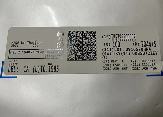 ชิปวงจรรวม TPS79650DCQR เรกูเลเตอร์เชิงเส้นแบบตกคร่อมต่ำ 1A เสียงรบกวนต่ำเป็นพิเศษ