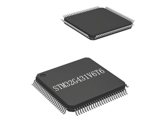 170MHz ไมโครคอนโทรลเลอร์ MCU STM32G431V6T6 ไมโครคอนโทรลเลอร์ IC 100LQFP Single Core