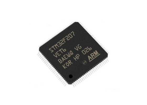 STM32F207VET6 Surface Mount 100-LQFP แพ็คเกจ 120MHz 512KB ไมโครคอนโทรลเลอร์ IC