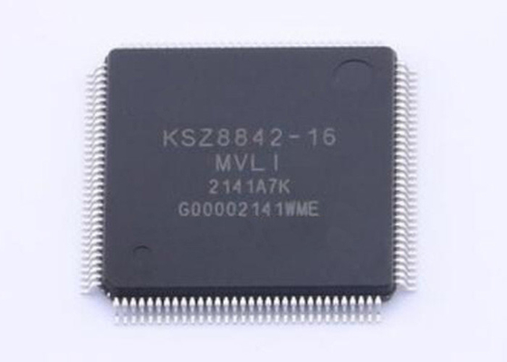 ชิปวงจรบูรณาการ KSZ8842-16MVLI Two Port Ethernet Switch IC LQFP128