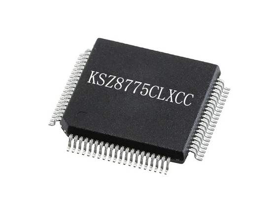ชิปวงจรรวม KSZ8775CLXCC สวิตช์อีเธอร์เน็ต 5 พอร์ตในตัว IC 80-LQFP