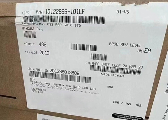 150 Connector Receptacle 10122665-101LF ระบบเชื่อมต่อแบ็คเพลน 50VAC ความเร็วสูง
