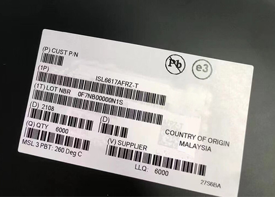 ชิปวงจรรวม ISL6617AFRZ 6mA PWM Doubler พร้อมคุณสมบัติการตรวจสอบเอาต์พุต