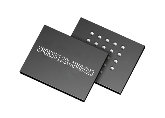 ชิป IC ความจํา S80KS5122GABHB023 24-VBGA Surface Mount 200MHz ซีโด SRAM IC