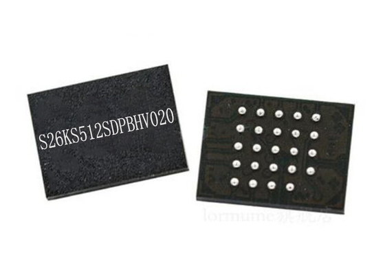 NOR หน่วยความจำ IC S26KS512SDPBHV020 512Mbit Parallel 24-FBGA ชิปวงจรรวม