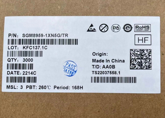 1.8V Single SGM8959-1XN5G เสียงรบกวนต่ำ ความแม่นยำสูง Zero-Drift Operational Amplifier