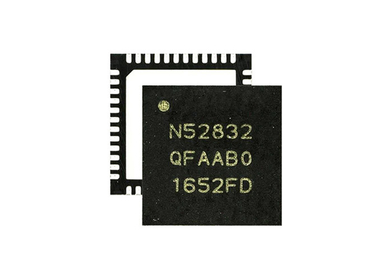 ตัวรับส่งสัญญาณ RF BT IC 2.4GHz 48-VFQFN NRF52832-QFAA-G-R7 ระบบมัลติคอร์