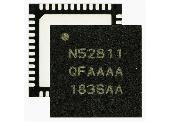 2.4GHz 48-VFQFN IC ตัวรับส่งสัญญาณ RF แบบติดตั้งบนพื้นผิว NRF52811-QFAA-B-R7