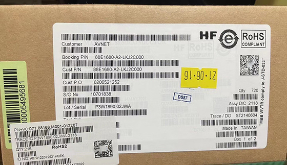 88E1680-A2-LKJ2C000 โทรรับอีเทอร์เน็ตประหยัดพลังงาน 8 ท่า 10/100/1000Mbps