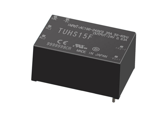 เครื่องแปลง AC DC TUHS15F12 แหล่งไฟฟ้า AC-DC PCB Mount Type, 6-DIP Module