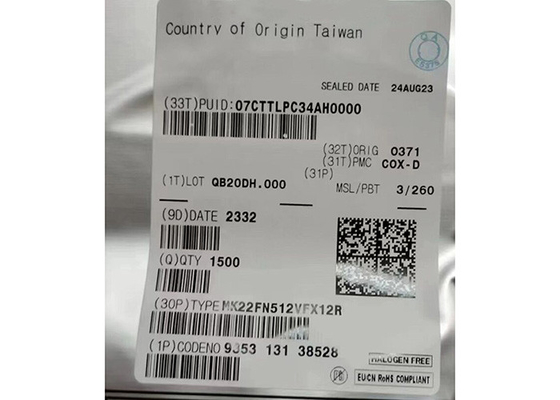 120MHz Microcontroller MCU MK22FN512VFX12R 32 บิต เซ้งคอร์ 88-QFN