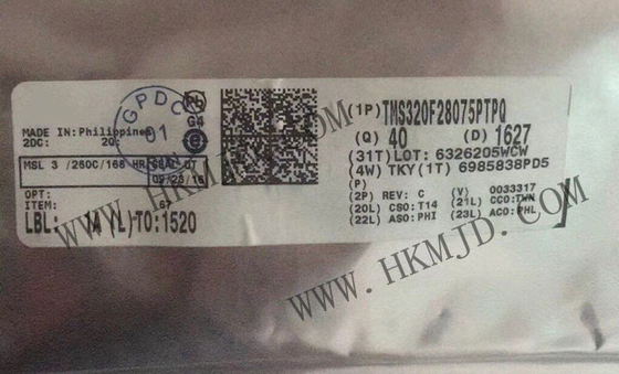 ไมโครคอนโทรลเลอร์ MCU TMS320F28075PTPQ 32 บิท เซ็นคอร์เดียว