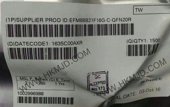 ไมโครคอนโทรลเลอร์ MCU EFM8BB21F16G-C-QFN20R 8-Bit 50MHz CIP-51 8051 ไมโครคอนโทรลเลอร์ IC 20-QFN