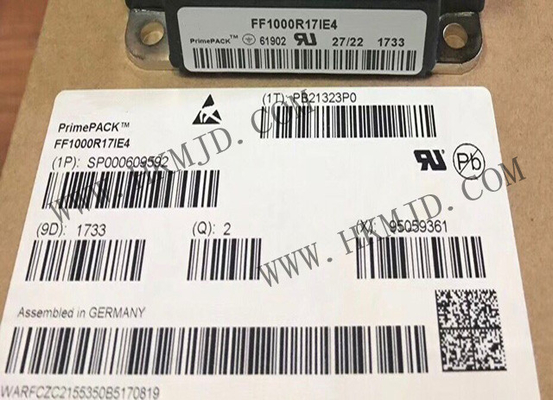 โมดูล IGBT รถยนต์ FF1000R17IE4 PrimePACK 1700V 1000A Half Bridge โมดูล IGBT แบบคู่
