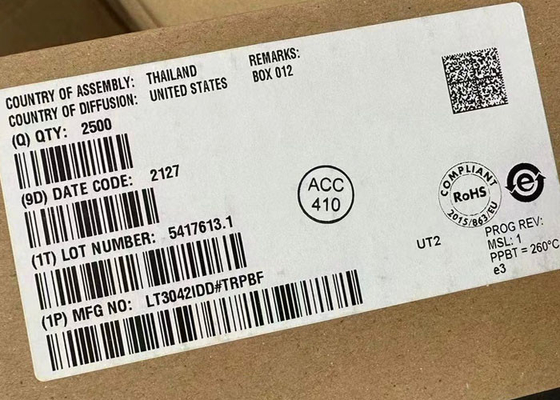 ชิปวงจรบูรณาการ LT3042IDD เสียงต่ําสุด PSRR RF Linear Regulator 10-DFN