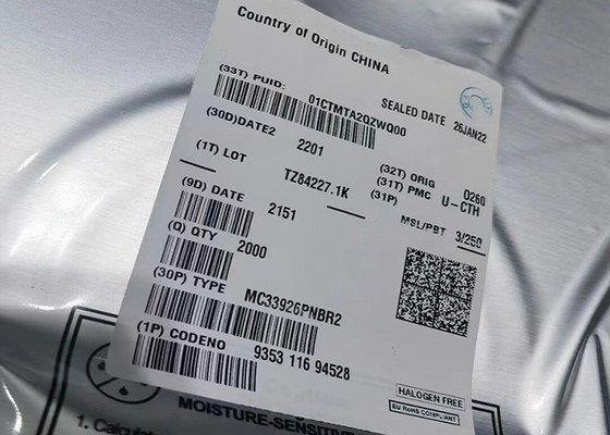 ชิปวงจรบูรณาการ MC33926PNBR2 5A H-Bridge Brushed DC Motor Driver 32-PQFN