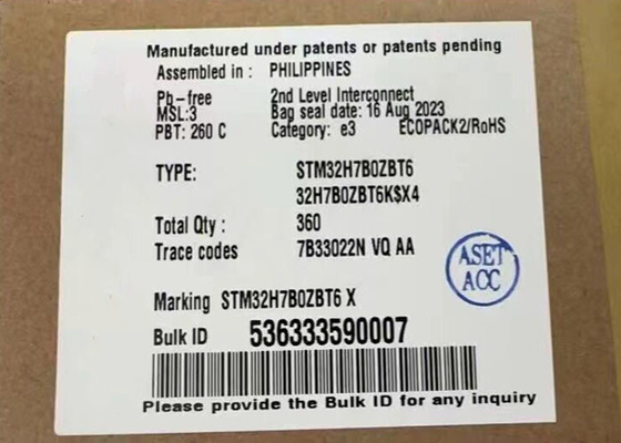 ไมโครคอนโทรลเลอร์ MCU STM32H7B0ZBT6 ไมโครคอนโทรลเลอร์แบบฝัง แพ็คเกจ 144-LQFP