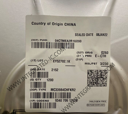 MC33984CHFKR2 ชิปวงจรบูรณาการ เครื่องขับเคลื่อนภาระ IC สวิตช์การกระจายพลังงาน