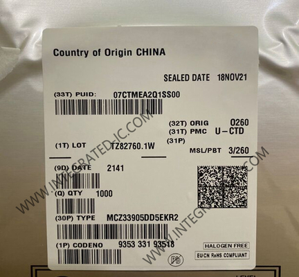 MCZ33905DD5EKR2 ระบบชิปวงจรบูรณาการ ชิปพื้นฐานด้วย CAN และ LIN ความเร็วสูง