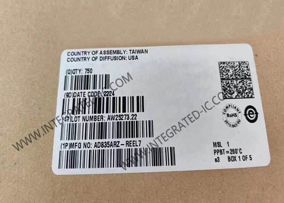 AD835ARZ ชิปวงจรบูรณาการ ปริมาตรการออกแบบสี่เหลี่ยม 250MHz