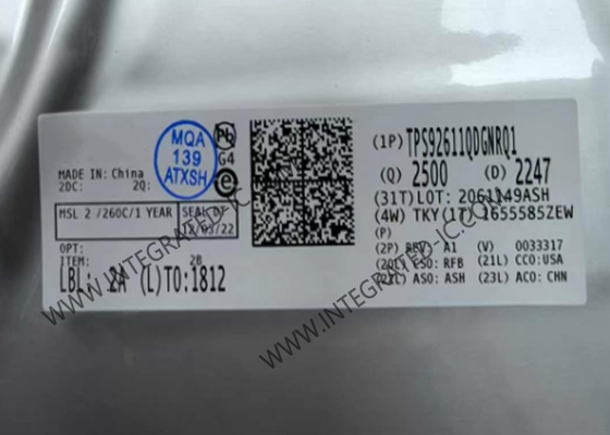 TPS92611QDGNRQ1 ชิปวงจรบูรณาการ รถยนต์ LED ไดรฟ์ช่องเดียว HVSSOP-8