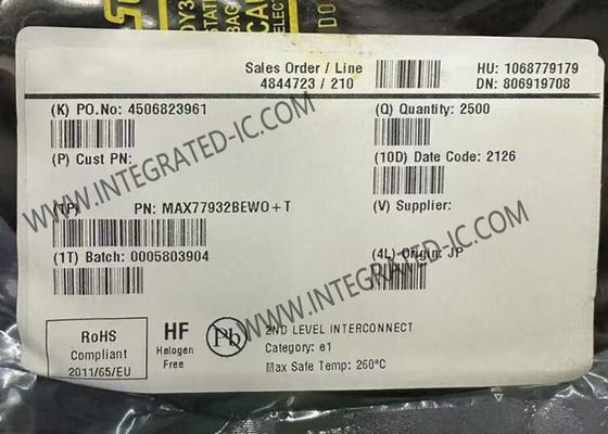 MAX77932BEWO ชิปวงจรบูรณาการ 8A เครื่องแปลงแคปซิเตอร์สวิตช์สองเฟส