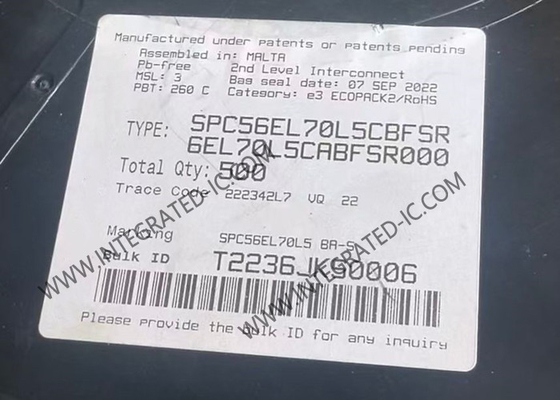 ชิปไมโครคอนโทรลเลอร์ MCU SPC56EL70L5CBFSR ไมโครคอนโทรลเลอร์สถาปัตยกรรมพลังงาน 32 บิต