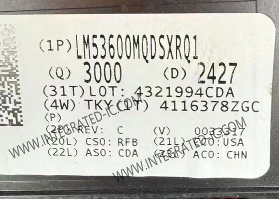LM53600MQDSXRQ1 ชิปวงจรบูรณาการรถยนต์ 3.5V ถึง 36V 650mA เครื่องปรับสั้น 2.1MHz