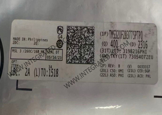ไมโครคอนโทรลเลอร์ MCU TMS320F28377SPTPQ รถยนต์ความปลอดภัยการทํางาน 32 บิต เซ้งคอร์ 200MHz 1MB ไมโครคอนโทรลเลอร์