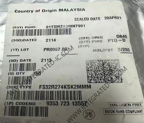 FS32R274KSK2MMM 240MHz 2MB FLASH 257-LFBGA ไมโครคอนโทรลเลอร์แบบฝังตัว IC