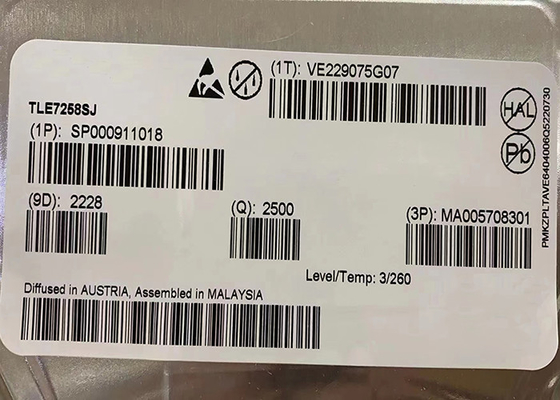 LIN ตัวรับส่งสัญญาณ IC TLE7258SJ ชิปวงจรรวม 8SOIC ตัวรับส่งสัญญาณชิป 20Kbps
