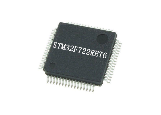 วงจรรวมชิป STM32F722RET6 ARM Cortex-M7 ไมโครคอนโทรลเลอร์ IC 64-LQFP แพ็คเกจ