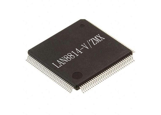 อิเล็กทรอนิกส์วงจรบูรณาการ 128-TQFP LAN8814-V/ZMX 4-Port Ethernet Transceiver IC