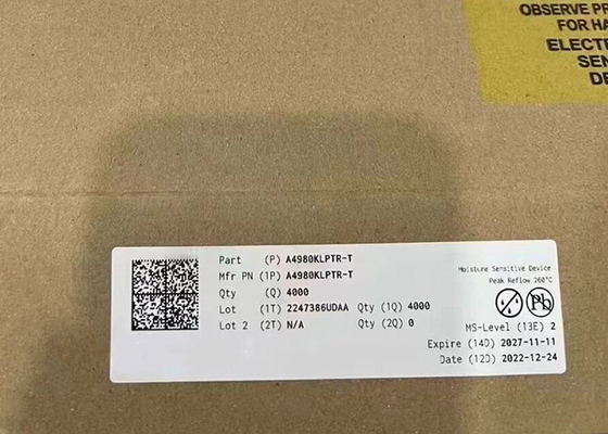 ไดรเวอร์มอเตอร์ไบโพลาร์ A4980KLPTR 28-TSSOP ไดรเวอร์สเต็ปเปอร์ที่ตั้งโปรแกรมได้สำหรับยานยนต์