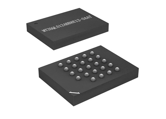 ชิป IC MT25QL512ABB8E12-0AAT แพ็คเกจ NOR หน่วยความจำ IC Surface Mount 24-TBGA