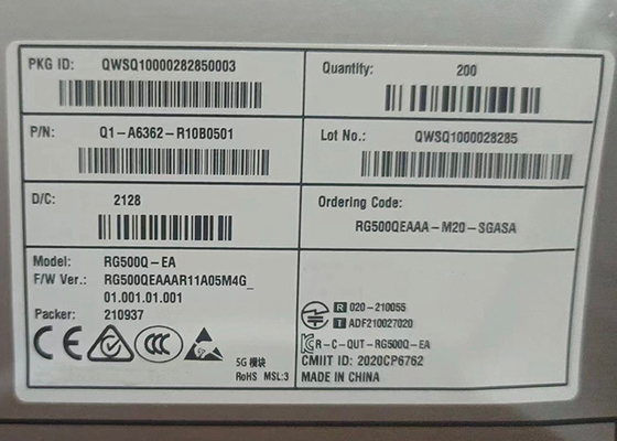 RG500Q Sub-6 GHz โมดูล LGA 5G โมดูลทรานซิสเวอร์ 6GHz แอนเทนน่า
